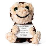 Bigfoot Emotional Support Crochet Doll - Funny Positive Crochet Animals - Mini Yeti Plush with Encouragement Card - Sasquatch Handmade Crochet Positive Gifts for Women, Men, and Teens