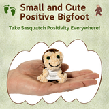 Bigfoot Emotional Support Crochet Doll - Funny Positive Crochet Animals - Mini Yeti Plush with Encouragement Card - Sasquatch Handmade Crochet Positive Gifts for Women, Men, and Teens