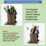 Bigfoot Pen Holder and Pencil Holder for Desk – Sasquatch Makeup Brush and Toothbrush Holders – Succulent Pots and Planters for Indoor Plants – Bigfoot Gifts and Merchandise for Believers