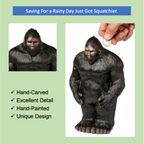 Bigfoot Statue Piggy Bank for Adults – Sasquatch Coin Bank for Kids – Bigfoot Gifts and Merchandise for Men and Women – Cool Room Bigfoot Decor for Shelves and Book Shelf Decor Accents