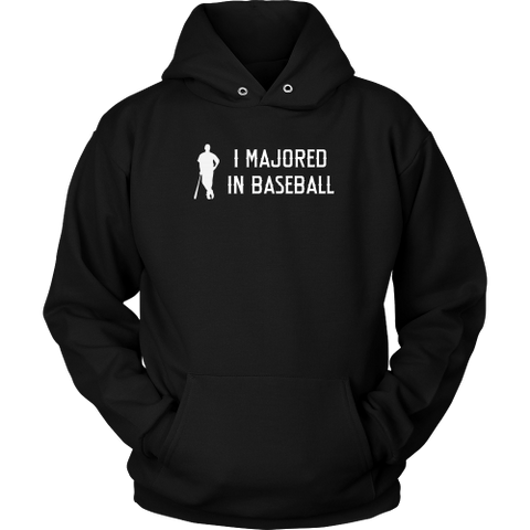 "I Majored In Baseball" Adult Hoodie